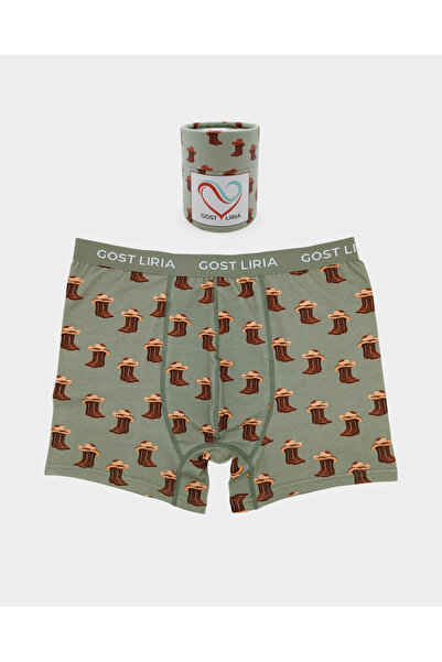 GOST LİRİA - Covboy Desenli Erkek Boxer
