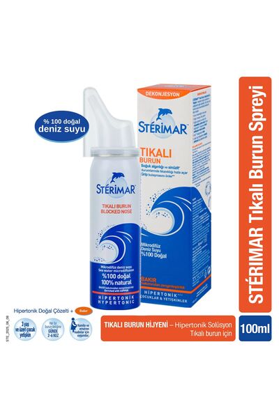 Sterimar Hipertonik (BLOCKED NOSE) Deniz Suyu Burun Spreyi 100ml