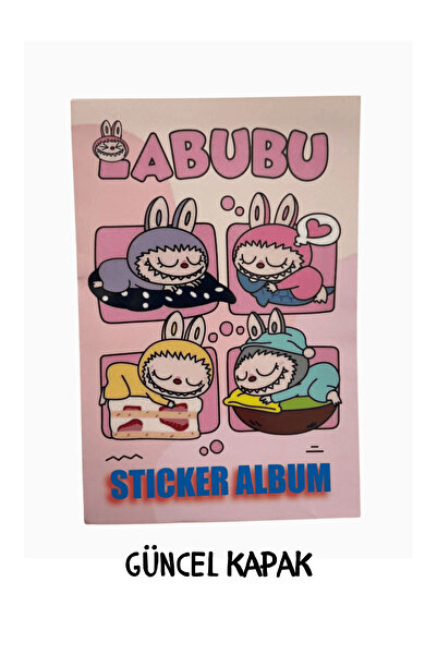 Mielibon Labubu Sticker Defteri – 16 сторінок / 208 наклейок – 17×24 см