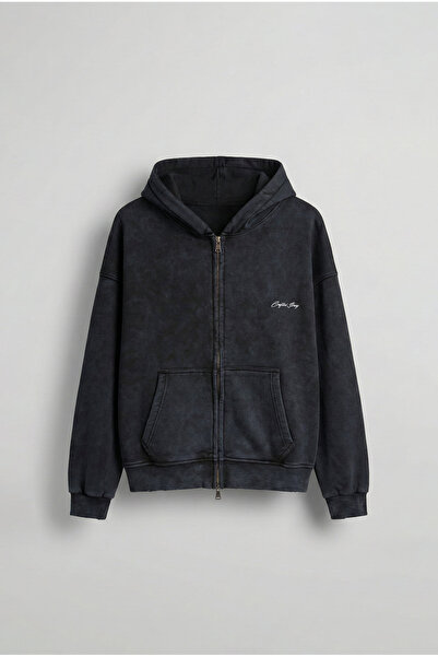 ablukaonline Relax Fit pentru bărbați, lavabil cu glugă Swea tricou Negru