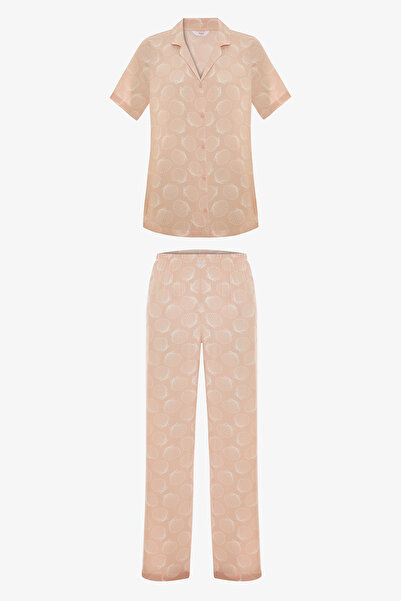 Penti Set de pijamale cu pantaloni multicolori Palepink Seashell