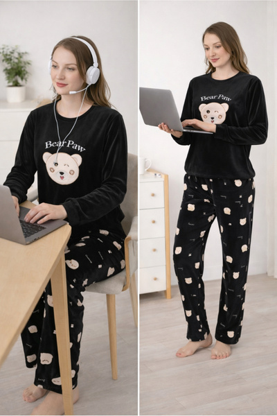 Tarık Kadife kadın pijama takımı