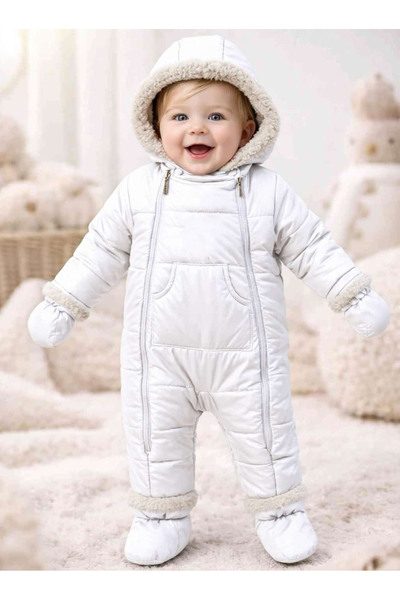 coppa kids Kayak Tulum Bebe Kayak Kıyafeti -Kışlık - - Kozmonot - Beyaz - 9-1...