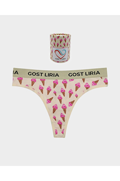 GOST LİRİA Ice Cream Patterned Women's String Panties