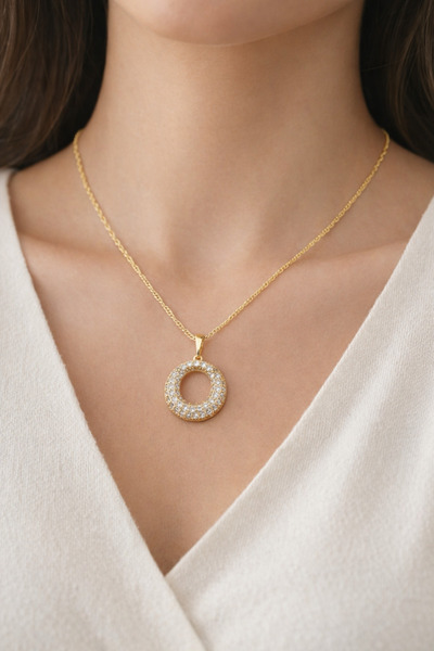 XUPING JEWELRY Style Pearl/Xuping Jewelry Circle Zircon Stone Necklace