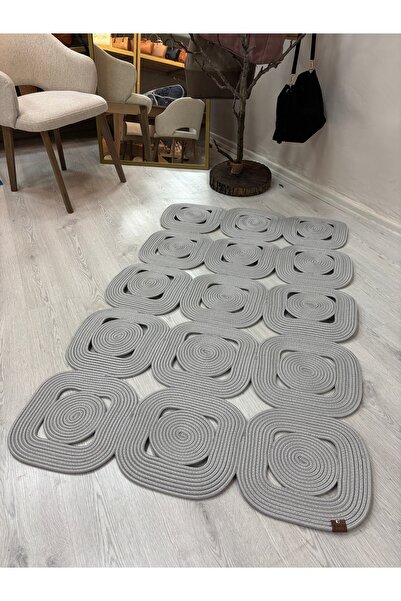 MaVaux Solena Jüt Hasır Dikdörtgen Şık Kilim Halı Paspas Yolluk Evinizi Şımar...