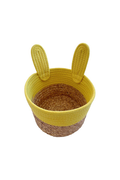 KOÇTAŞ Tavşan Kulaklı Sepet 24x16 cm Sarı