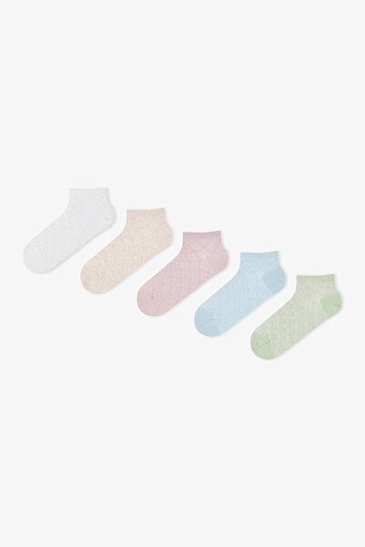 Penti 5 Pairs Cotton Self Patterned Booties Socks