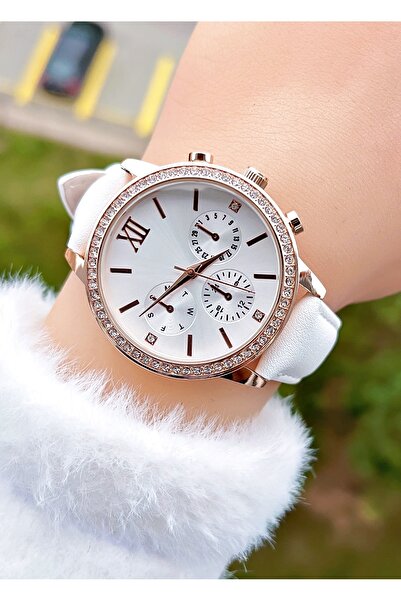 Weluxa Prl09Qzy24 New Season Stoned Leather Band Roman Numeral Women's Wristw...