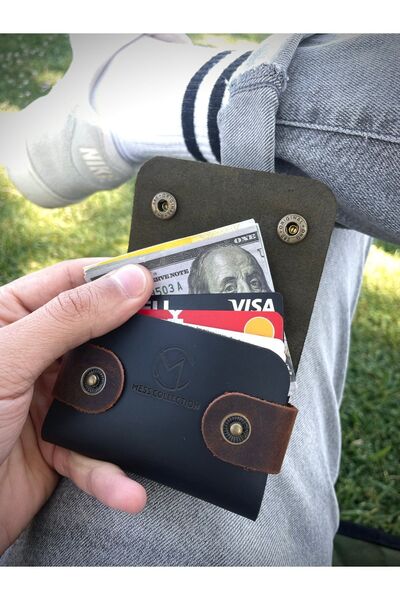 Mess collection Hakiki Deri Kartlık, Minimal Kartlık, Erkek & Kadın Küçük Kar...