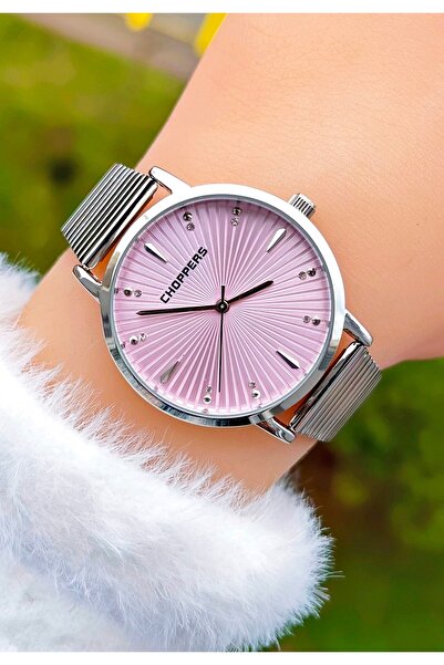 Weluxa ساعة يد نسائية كلاسيكية بسوار فضي اللون من الفولاذ