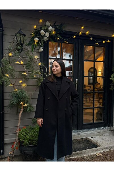 SUMYCO SİYAH OVERSIZE KABAN