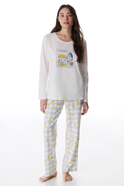Penti Colorful Petit Dejeuner Pants Pajama Set