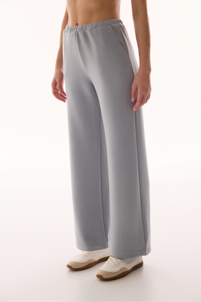 Penti Gray Silky Touch High Waist Wide Leg Pants