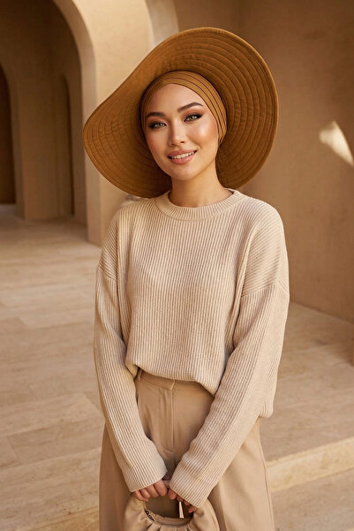 Aisha's Design Combed Cotton Bonnet Turban with Detachable Bow on the Back, S...