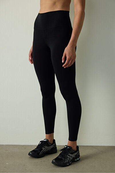 Penti Siyah Pamuk Modal Karışımlı Yüksek Bel Tayt