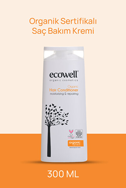 Ecowell Organik Saç Bakım Kremi, Vegan Sertifikalı, Yıpranmış Saçlar Için Ona...