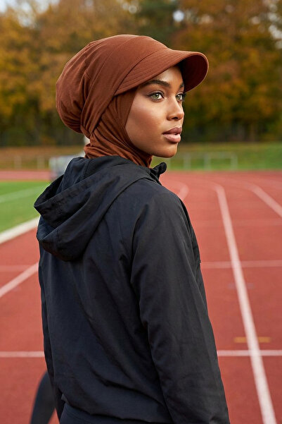 Aisha's Design غطاء رأس للحجاب مع حاجب للشمس قابل للإزالة، طراز B-82