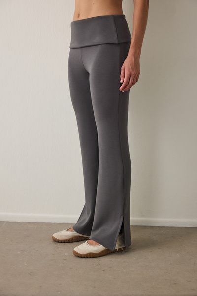 Penti Gray Mid-Waist Spanish Leg Modal Sweatpants