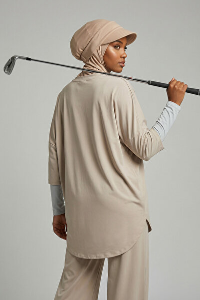 Aisha's Design Hidžab kapica sa uklonjivim vizirom, mlečna kafa, B-82