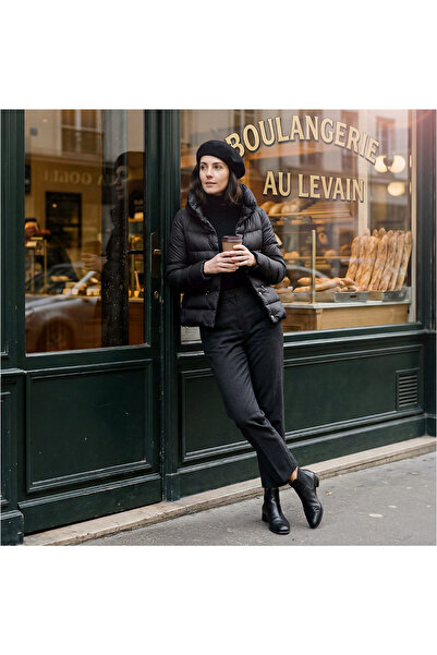 Penelope 100% Goose down Fiora Women's Short Coat - Black / S