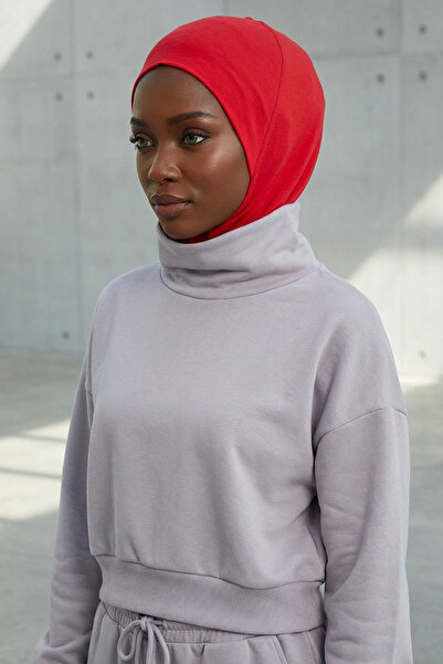 Aisha's Design Hijab Bonnet,Tb-5,Red