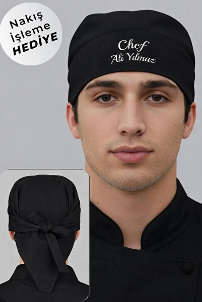 Üniformanya İsimli Aşçı Bandana İsim Hediyeli Aşçı Bandana Şef Bandana Aşçı B...
