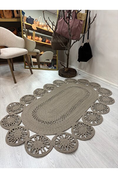 MaVaux Marguerite Özel Tasarım Hasır Jüt Kilim – Koridor, Antre ve Salon Halı...