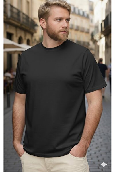 LADY HAZAL Black Crew Neck Oversize Tshirt Big Size Man Tshirt