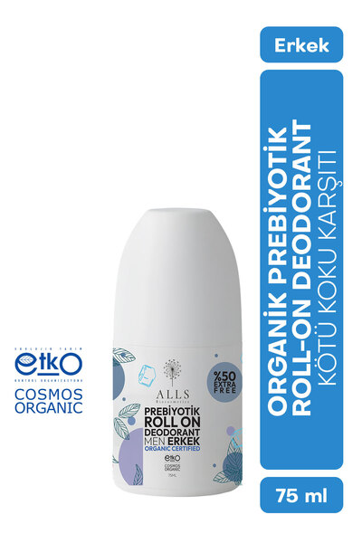 Alls Biocosmetics Organik Prebiyotik Roll On Deodorant 75 ml - Erkekler Için