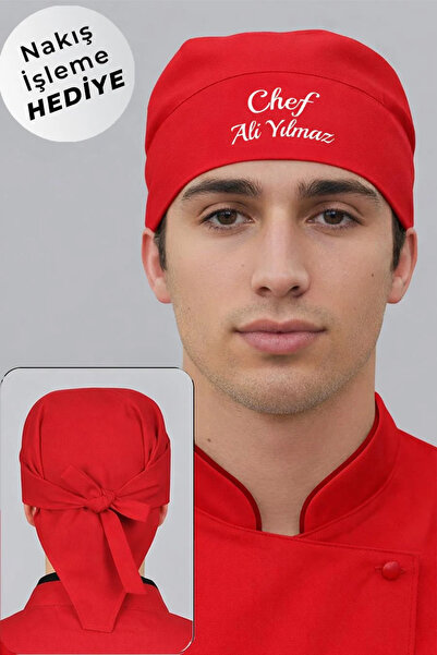 Üniformanya İsimli Aşçı Bandana İsim Hediyeli Aşçı Bandana Şef Bandana Aşçı B...