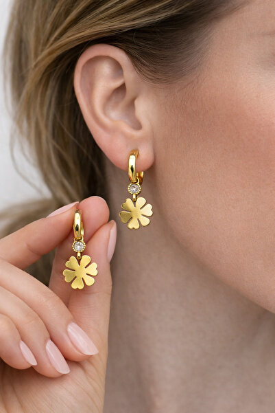 Richard Jewell ÇİÇEKLİ MİNELİ RENKLİ ÇELİK KÜPE