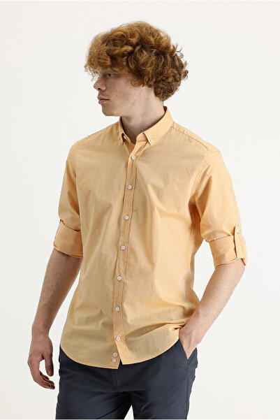 Kiğılı Прилепнала памучна риза с дълъг ръкав