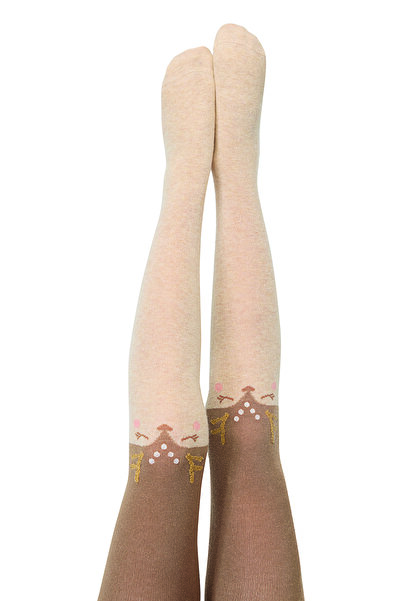 Penti Girl's Pretty Sweet Deer Beige Pantyhose