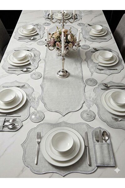 Sfr Home by FİSKOS Damla 19 Piece Runner American Service Presentation Set