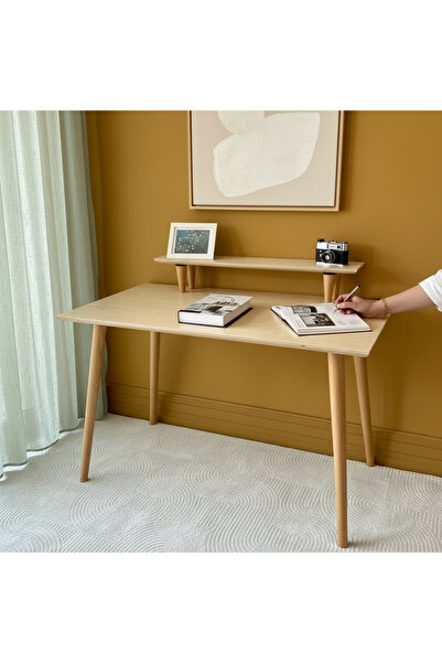 Vera Concept Home Hira Minimalist Ahşap Çalışma Masası - Şeffaf 100 x 60 cm