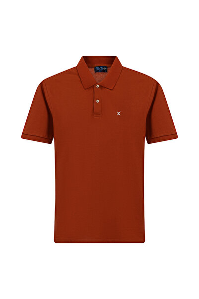 Kiğılı Tricou cu guler polo slim fit brodat bumbac 100%