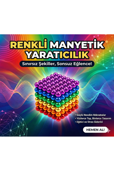 XTRIKE ME Renkli 216 Adet Mıknatıs Neocube Mıknatıs 5mm Neodyum