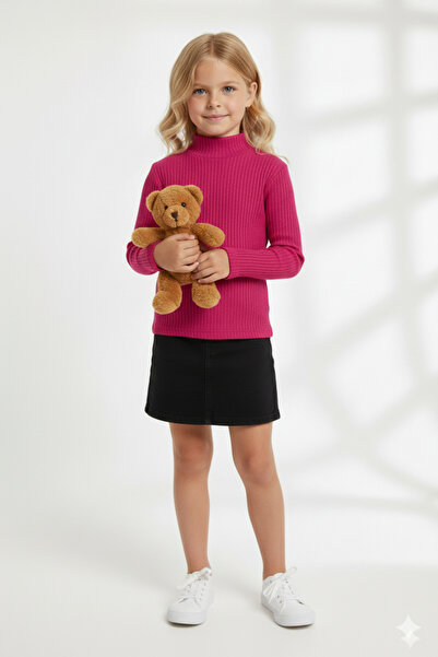 ribana Детски зимен боди от памук с ребрена яка Yumoş - полуполо