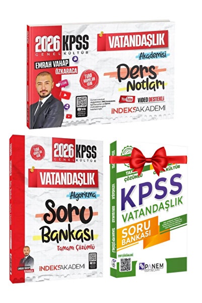İndeks Akademi Emrah Vahap Özkaraca|2026 KPSS Vatandaşlık Akademisi Ders Notl...