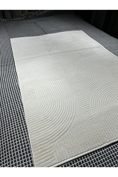 Merinos Rölyef Kaymaz Taban Kesme Halı Joy Krem