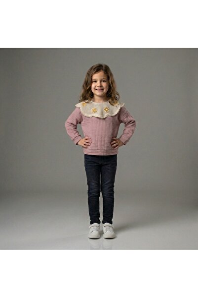 Via Girls Sweat pentru fete din dantelă