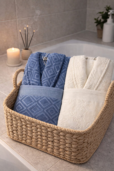 Özdilek Bornoz Takımı Pastoral Aile Seti Çift Kişilik