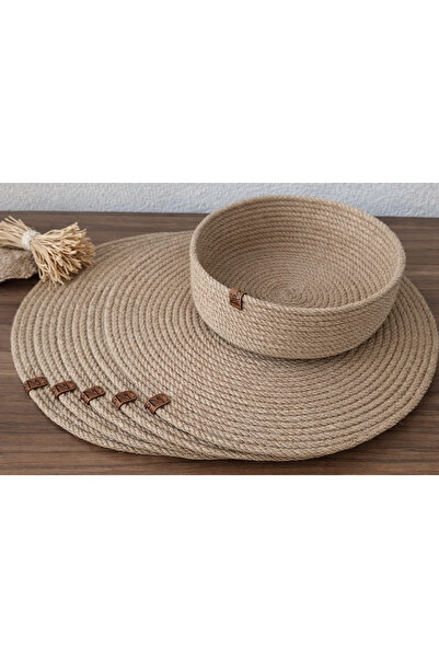 Naspar 6 Pieces of Wicker Serving Tray / American Serving Tray 1 Piece of Wic...