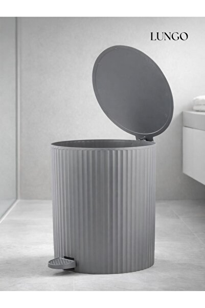 lungo home 8 Litre Plastik Pedallı Çöp Kovası – Banyo, Tuvalet, Mutfak Uyumlu