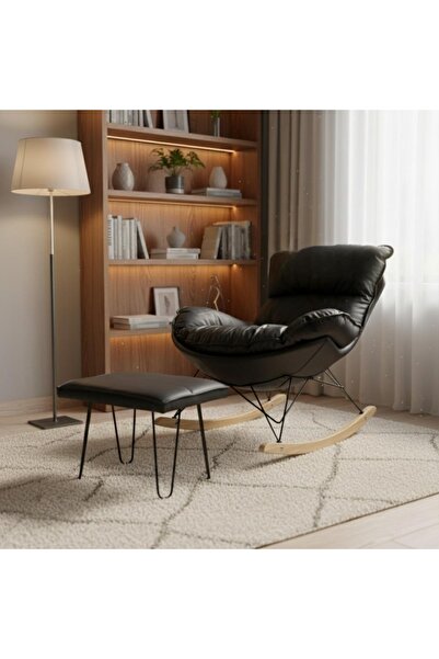 DEC5 Luxury faux leather rocking recliner