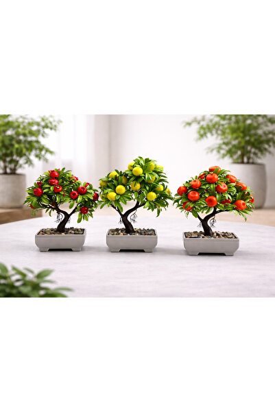 LineLina Linaline 3'lü Yapay set Nar,Limon,Mandalina Ağacı