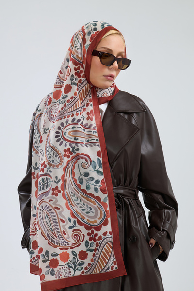Monascarfs شال قطني ناعم بنمط سيينا