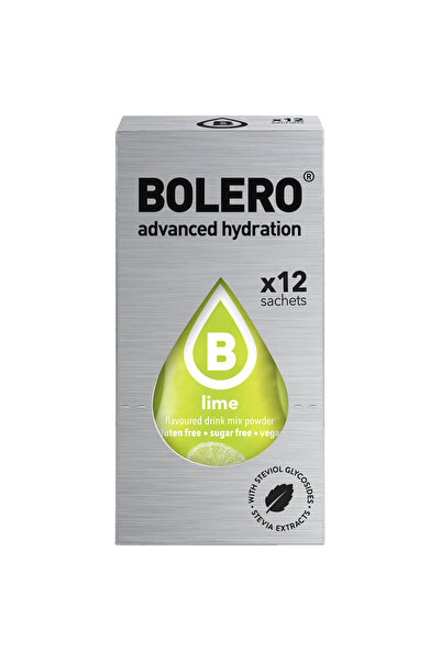 Bolero منكهات ترطيب وتحلية المياه نكهة اللايم (12 حبة) - Advanced Hydration D...