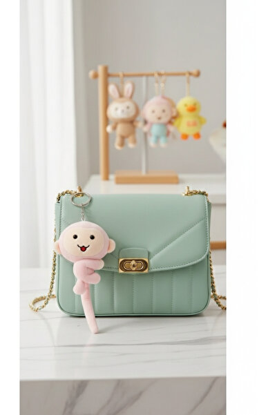 Şirin Peluş Maymun Anahtarlık – Sevimli Uzun Kuyruklu Çanta Süsü 9 cm